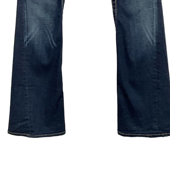 True Religion Womens Jeans Joey Twisted Seam Flare Leg Bootcut Dark Wash 26 x 32 - Picture 8 of 16